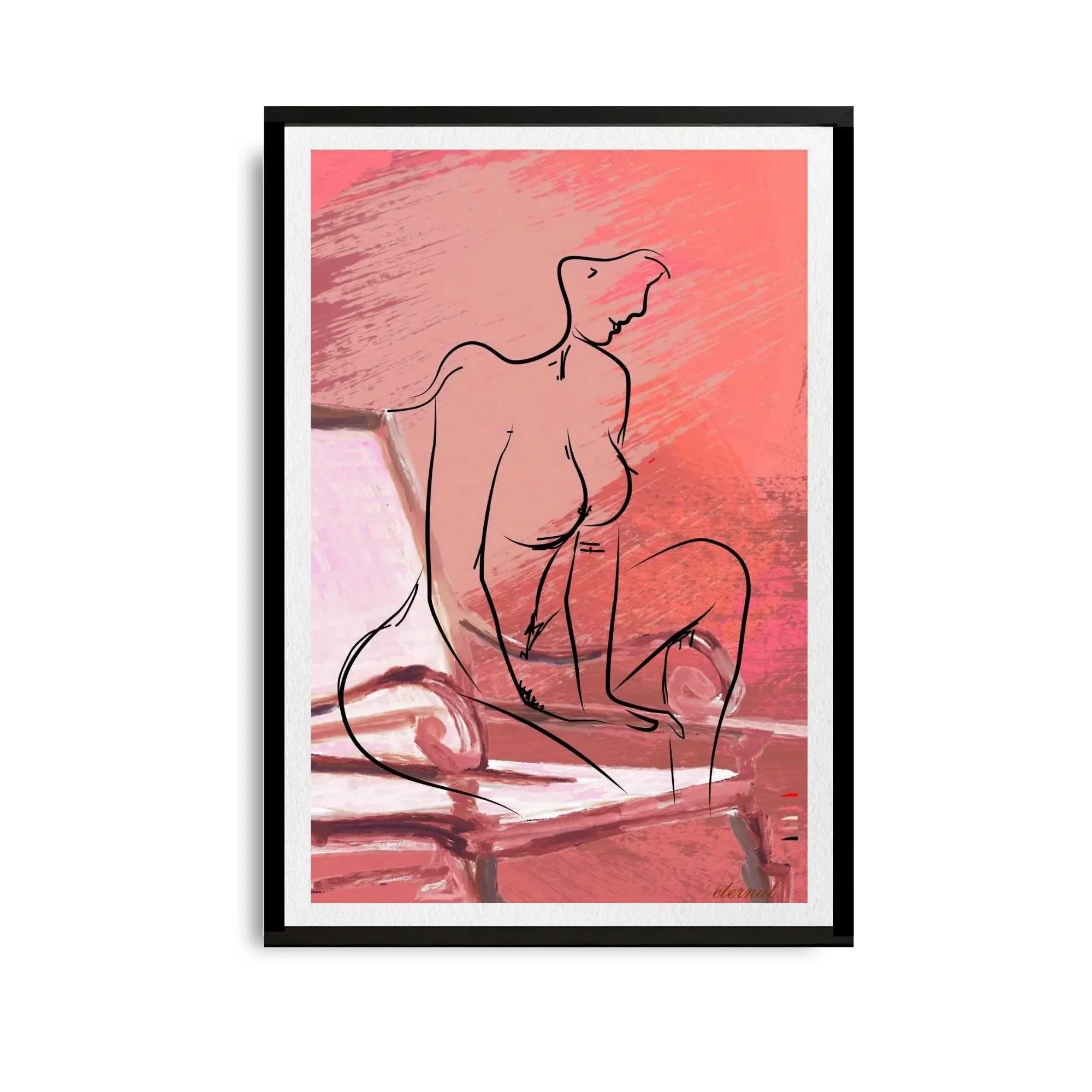 black framed figure print.  N10013 wht bg_converted.webp