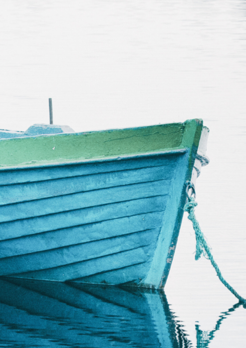 Row Boat Rustic Ocean Wall Art Print, Eternal Art & Design - Eternal Art & Design