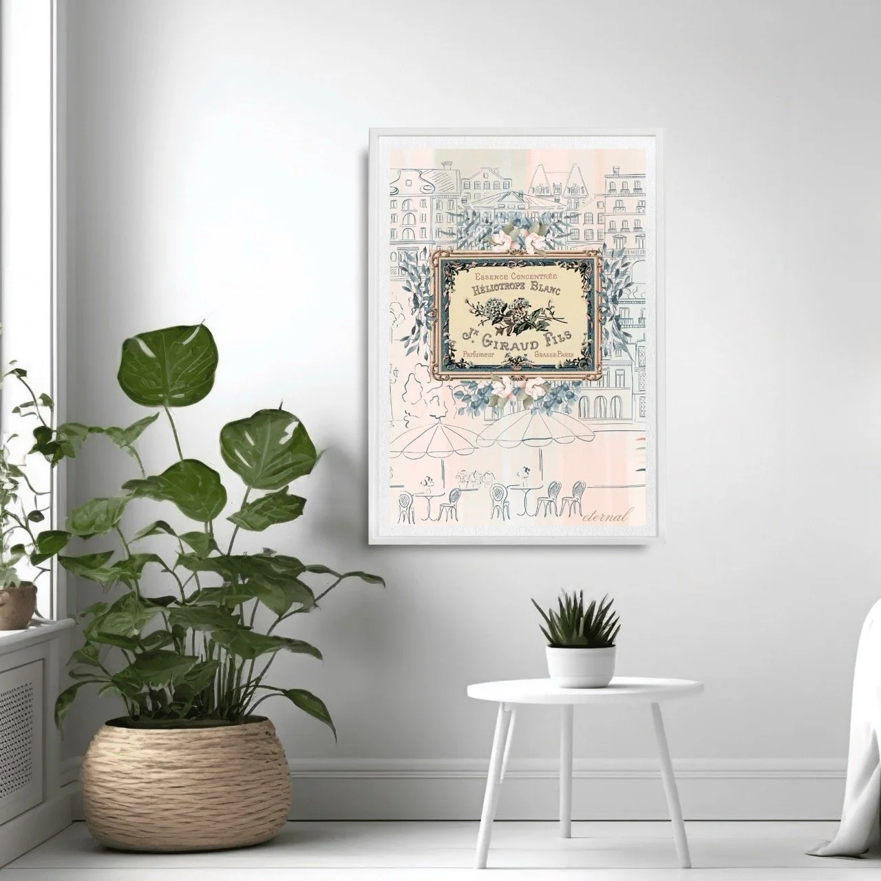 Parisian Cityscape Botanical Print - Special Edition Wall Art Eternal Art Prints - Eternal Art & Design