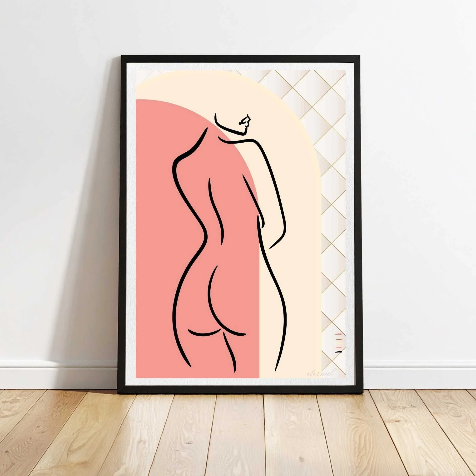 Female Figure with Orange Archway Wall Art Print, Sydney Artist - Eternal Art Prints