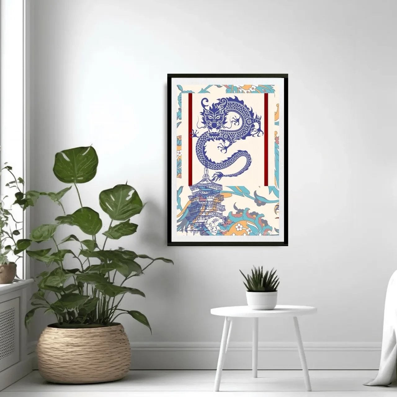 black framed oriental print. I10008 (3) Large_converted.webp