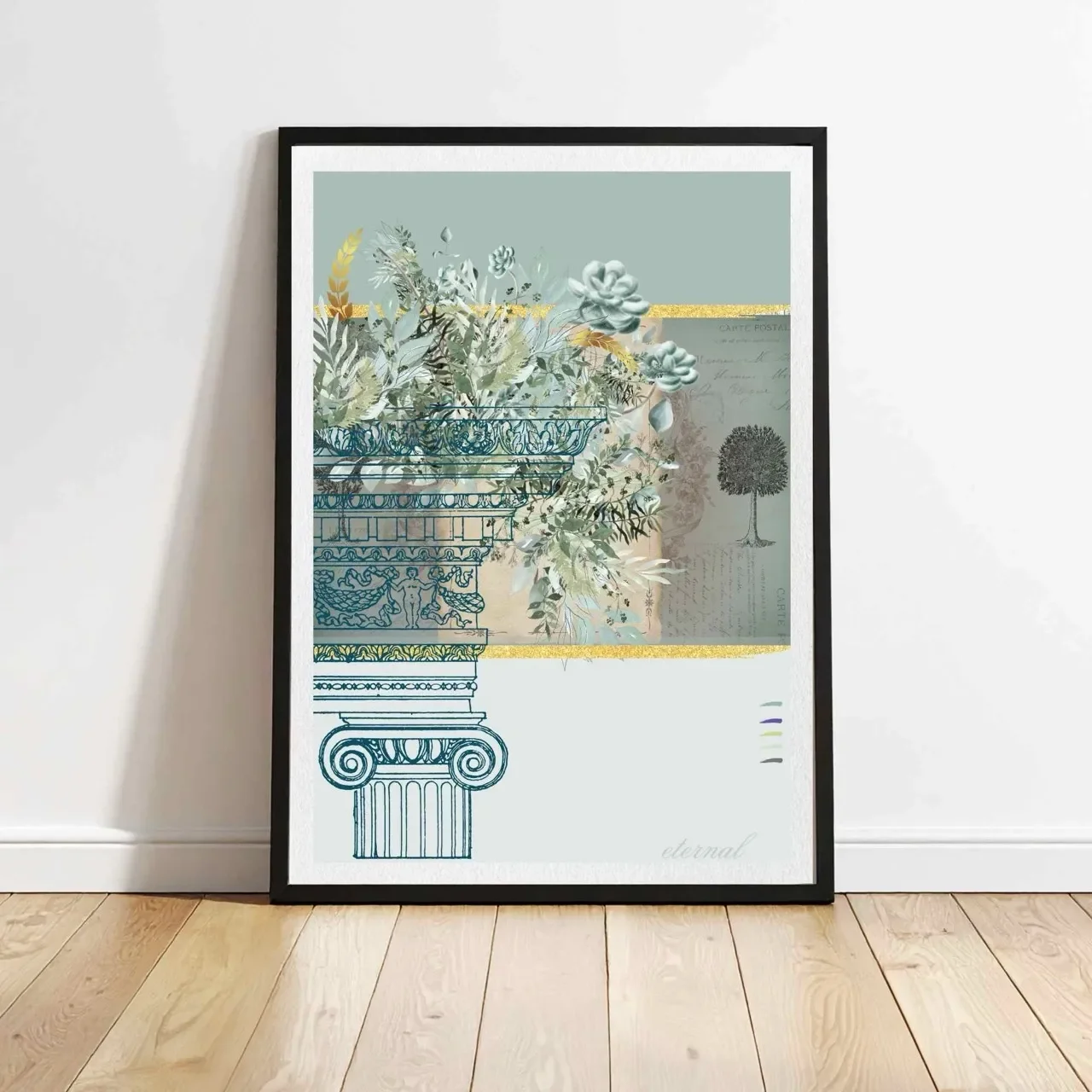 Vintage Architecture & Botanical Old World Print - Special Edition Wall Art Eternal Art Prints