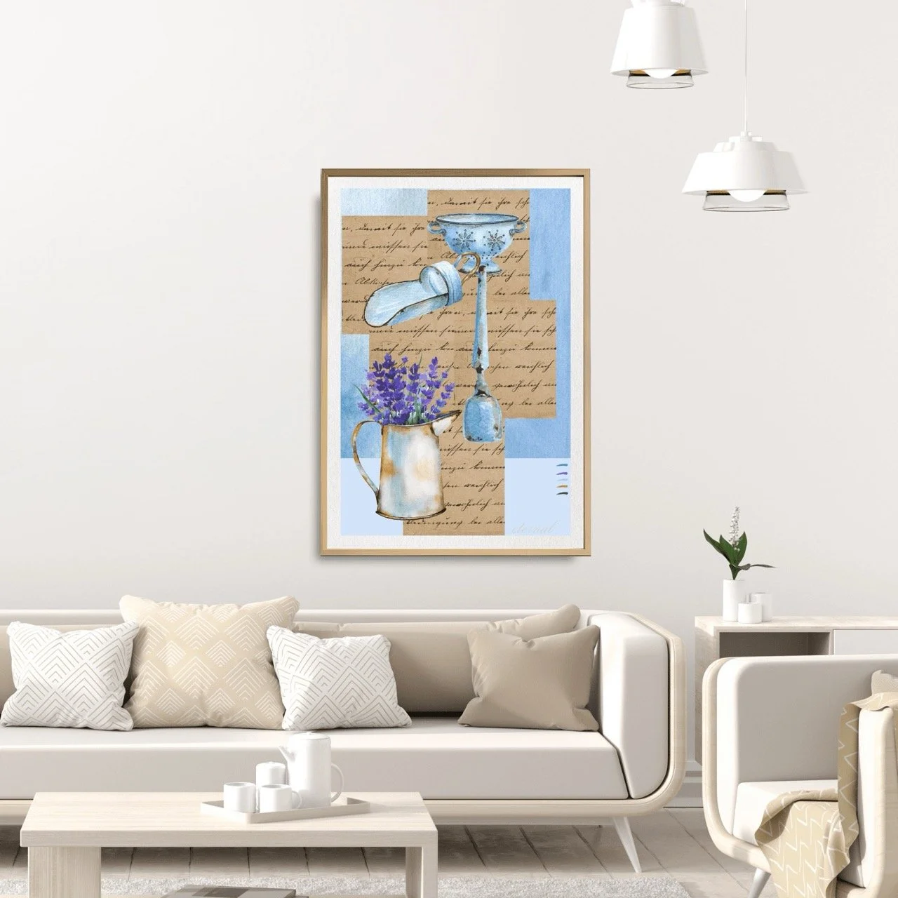 Vintage Charm in Lavender Blue Print - Special Edition Wall Art Eternal Art Prints - Eternal Art & Design