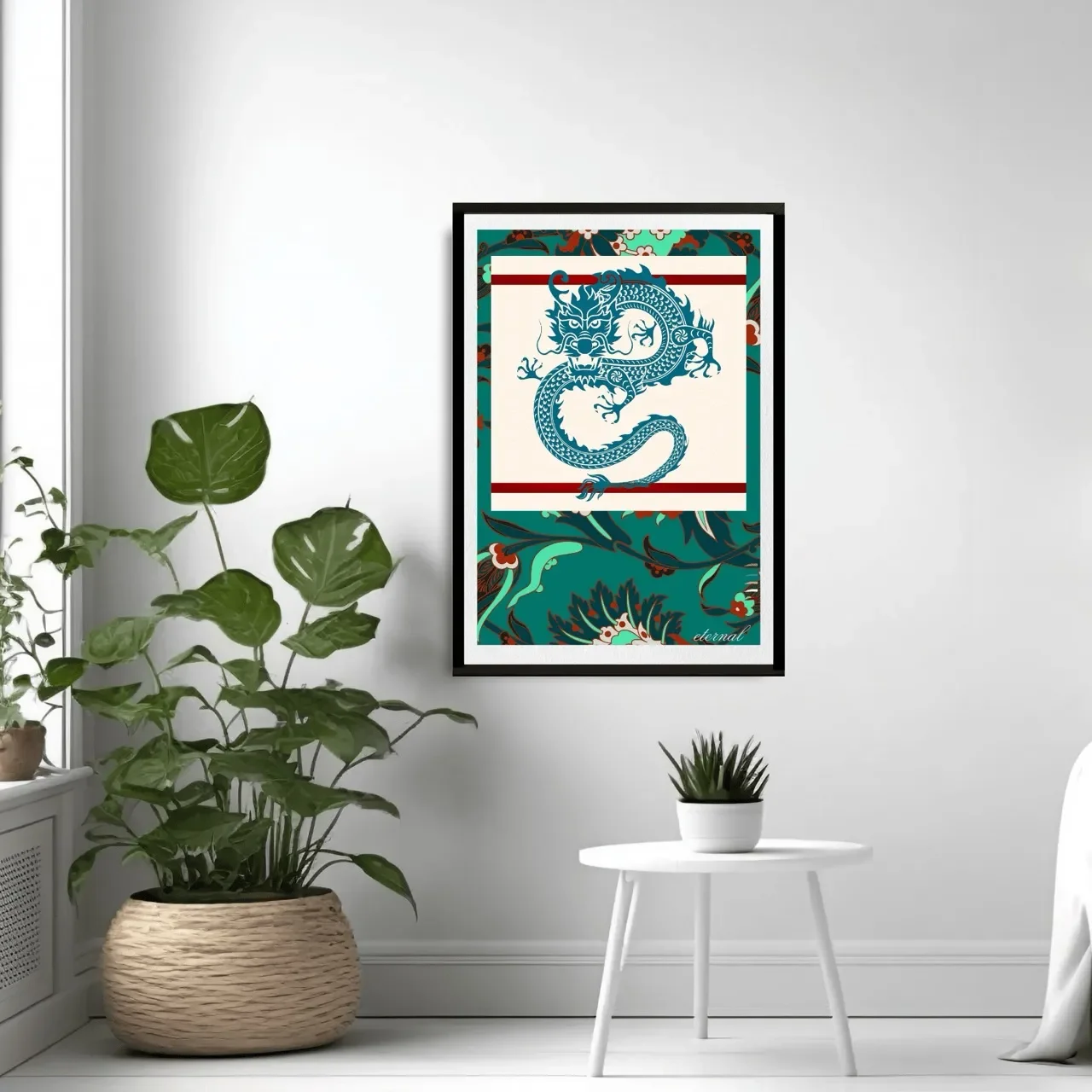 black framed oriental print. I10011 (3) Large_converted.webp