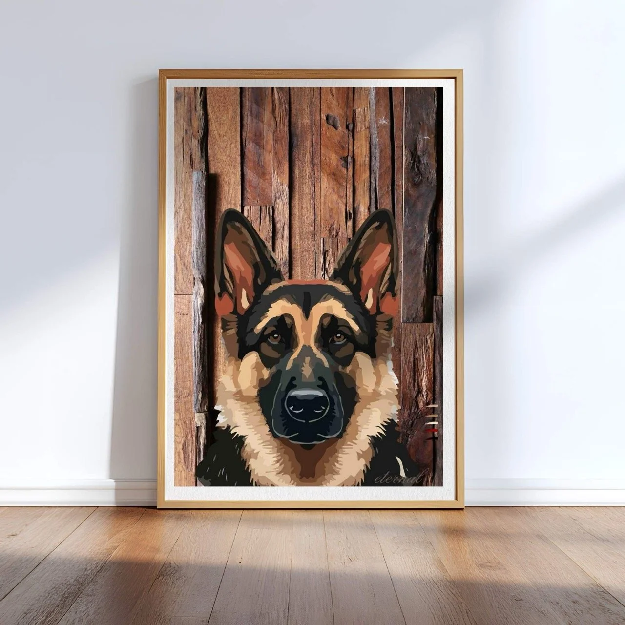 German Shepherd Dog Wall Art Print - Sydney Artist, Eternal Art & Design Prints - Eternal Art & Design