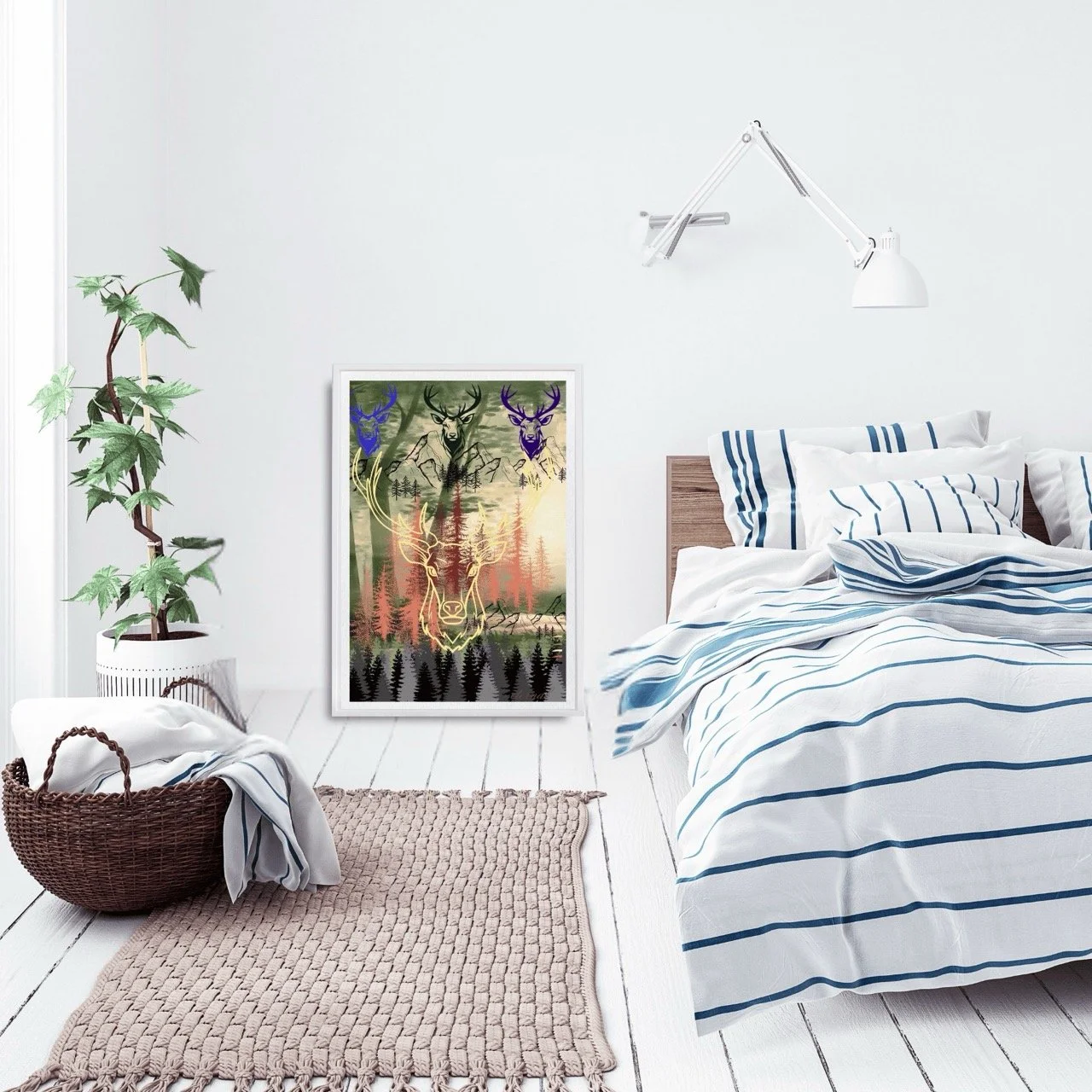 Stag Deer in Woodlands Wall Art, Eternal Art Prints - Eternal Art & Design