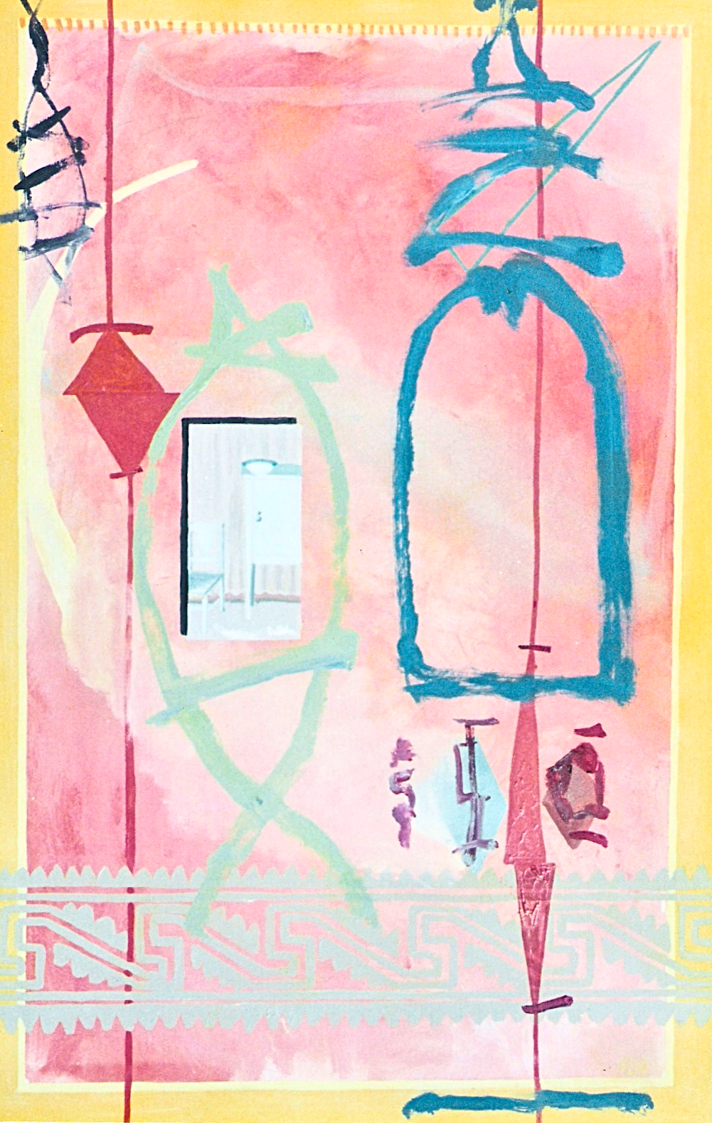 Window in Orange | oil on Stonehenge | 500mmw x 700mmh CORPORATE COLLECTION