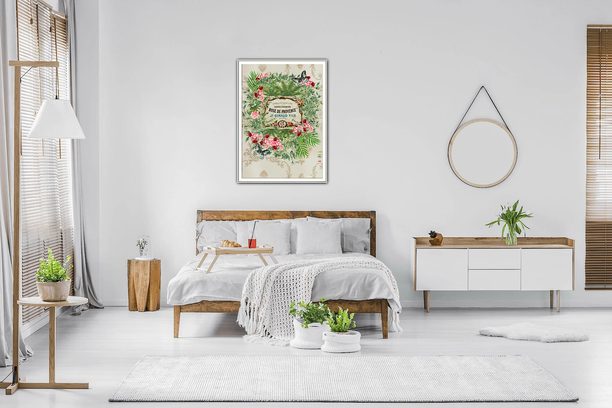 “Rose de Provence” Vintage Red Botanical Print - Special Edition Wall Art Eternal Art & Design - Eternal Art & Design