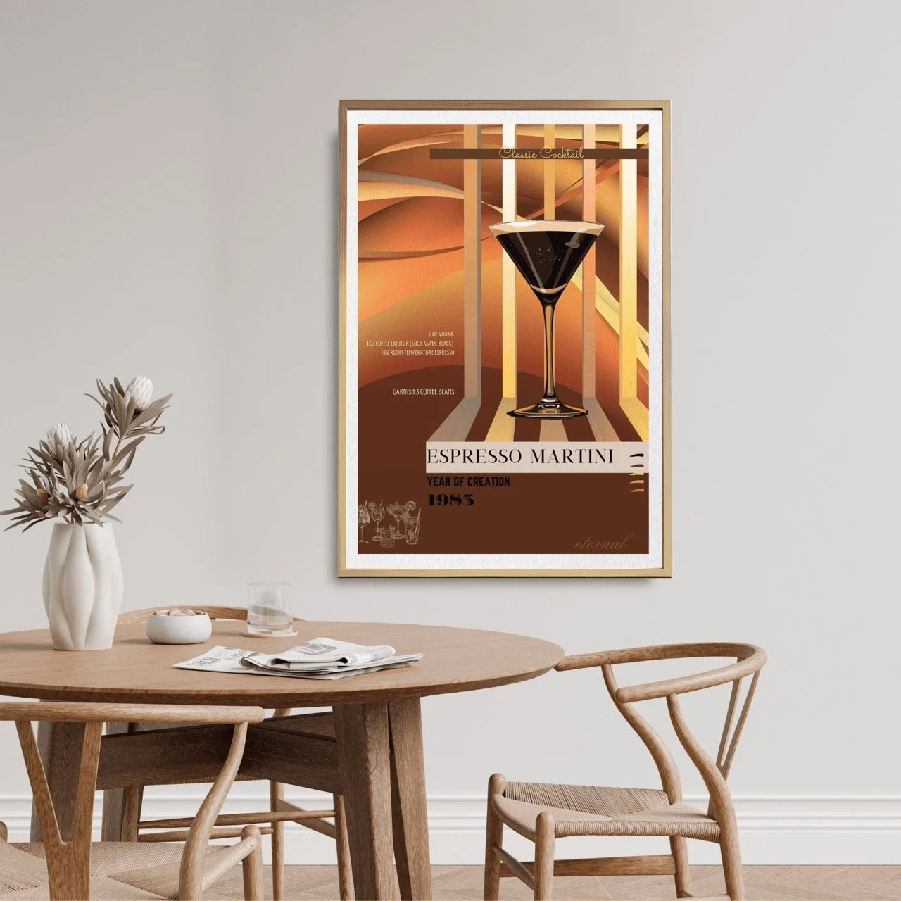 Espresso Martini Retro Cocktail Culture Wall Art Print, Eternal Art Prints - Eternal Art & Design