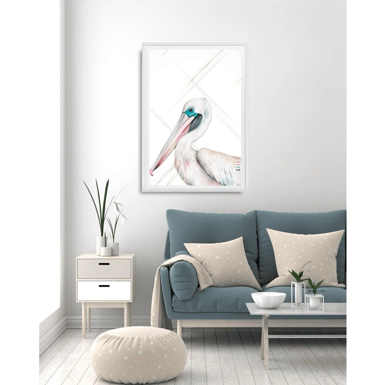 white-framed-pelican-print2.-A10037 Large.jpeg