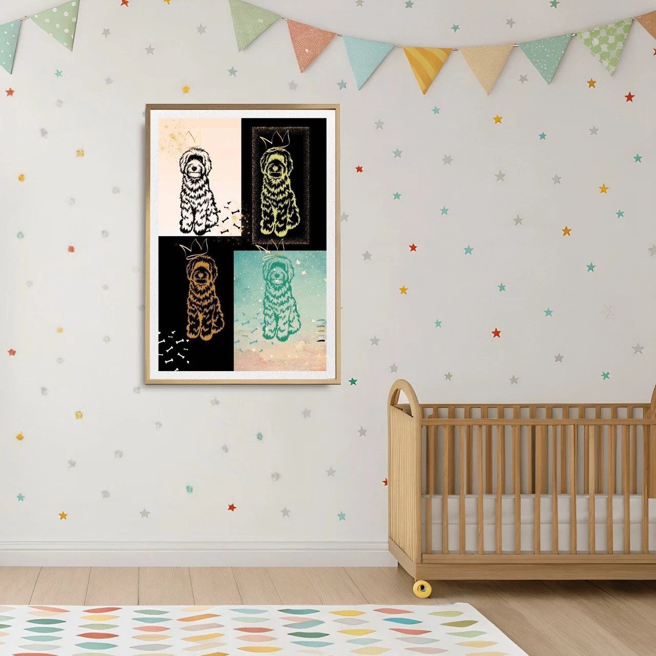 Golden Doodle Dog Wall Art Print - Sydney Artist, Eternal Art Prints - Eternal Art & Design