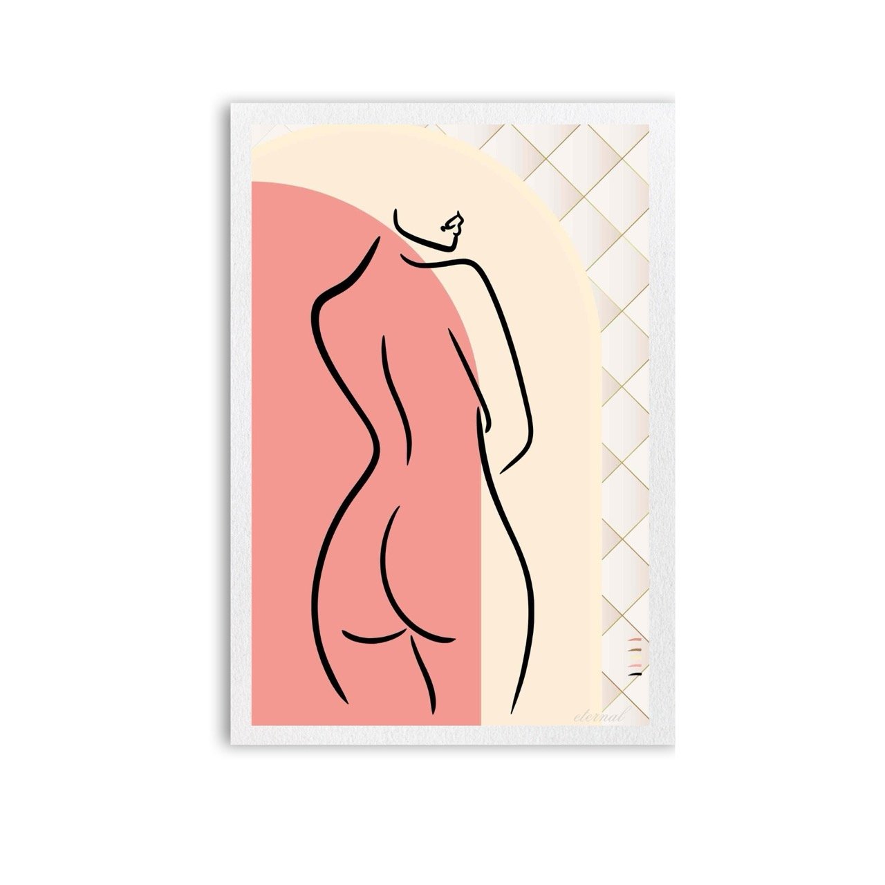 Female Figure with Orange Archway Wall Art Print, Sydney Artist - Eternal Art Prints - Eternal Art & Design