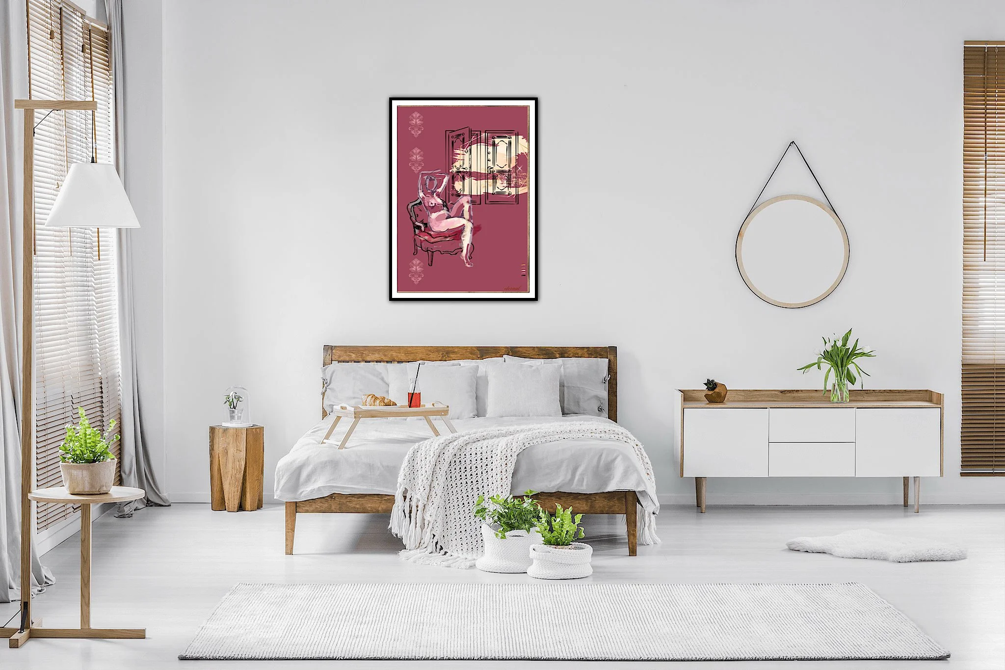 Tranquil Muse: Seated Female Nude Art Print, Sydney Artist - Eternal Art & Design - Eternal Art & Design