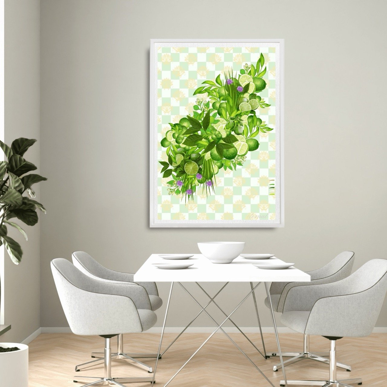 Lime Blossom Wall Art Print, Eternal Art Prints - Eternal Art & Design