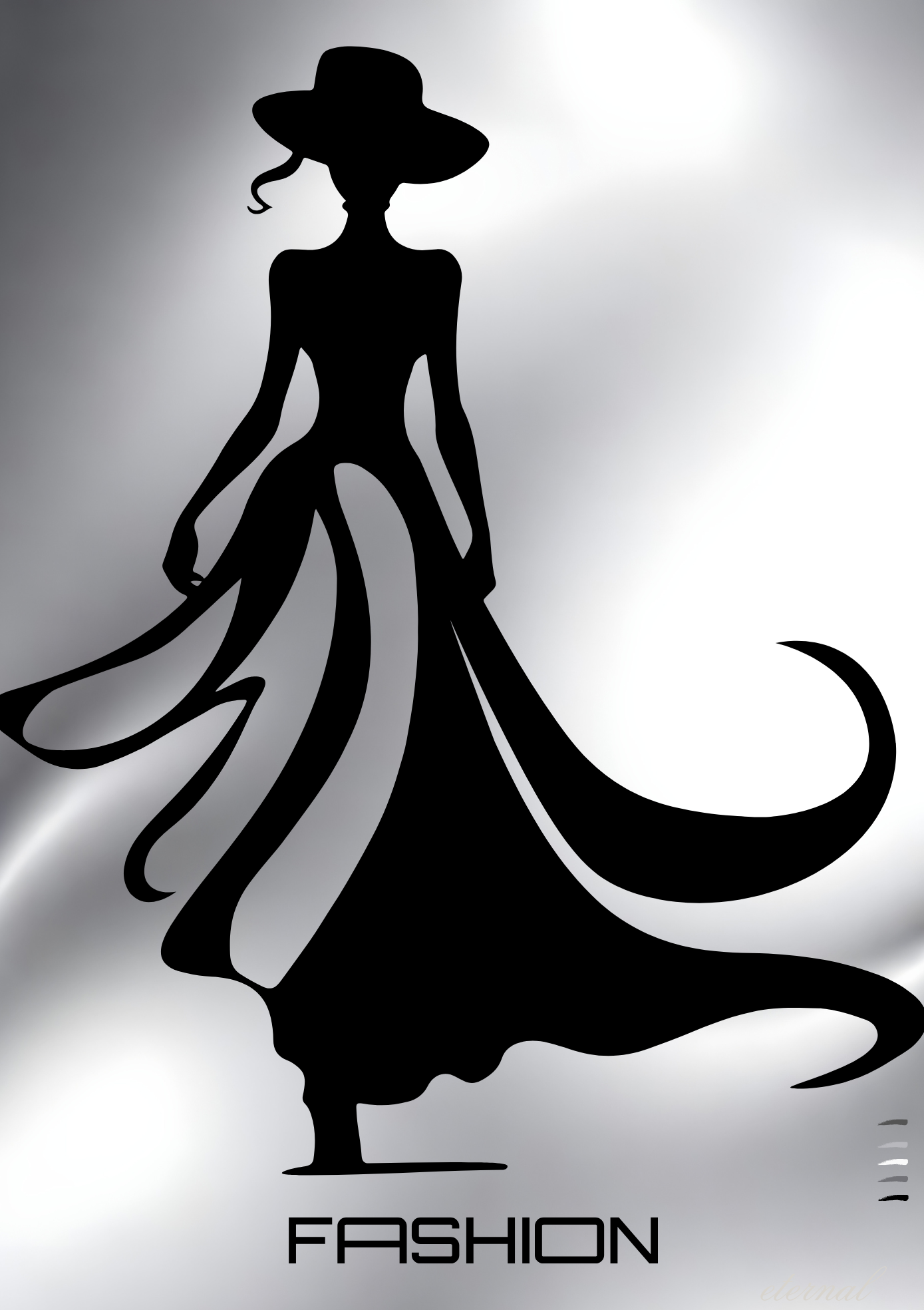 Fashion-inspired Female in Stylish Hat Art Print - Sydney Artist, Eternal Art & Design - Eternal Art & Design