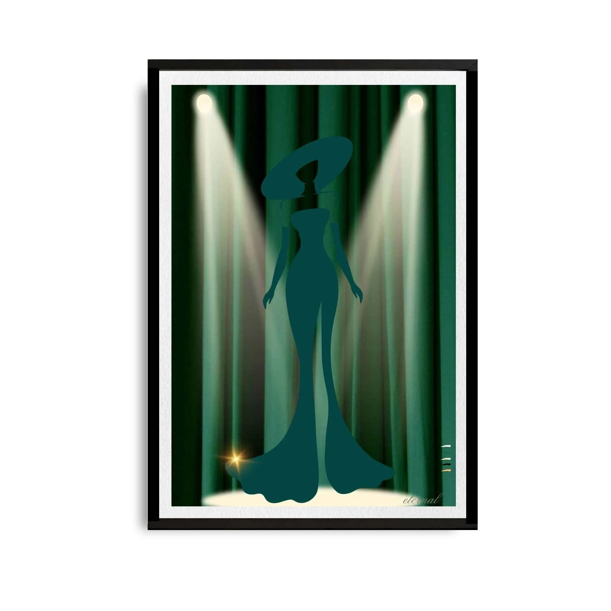 Rainbow Stage Icon in Gree Art Print - Sydney Artist, Eternal Art Prints - Eternal Art & Design