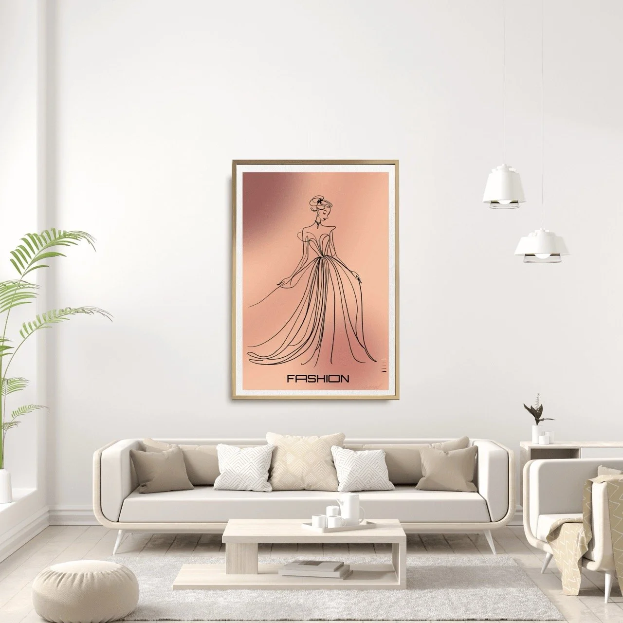 Fashion-inspired Female in Gown Art Print - Sydney Artist, Eternal Art Prints - Eternal Art & Design