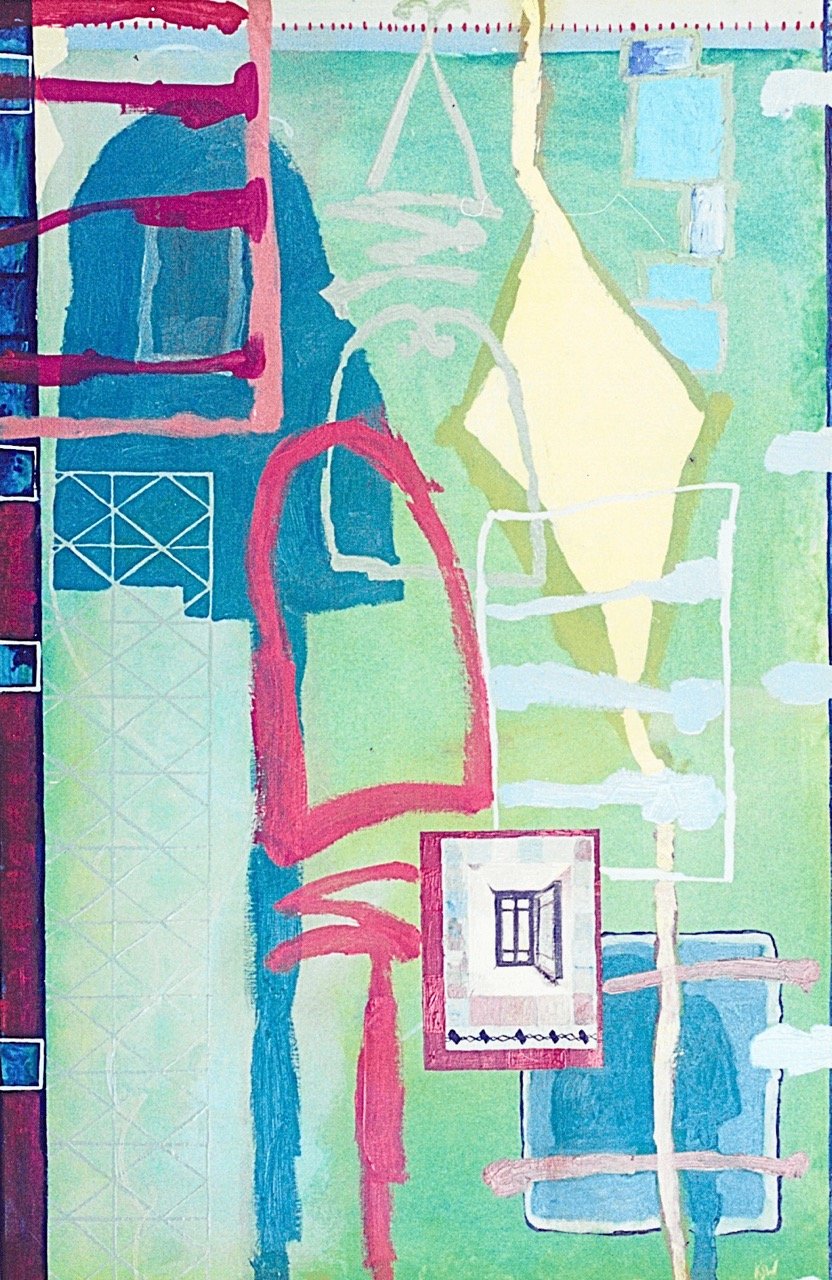 Window in Green | oil on Stonehenge | 500mmw x 700mmh     CORPORATE COLLECTION