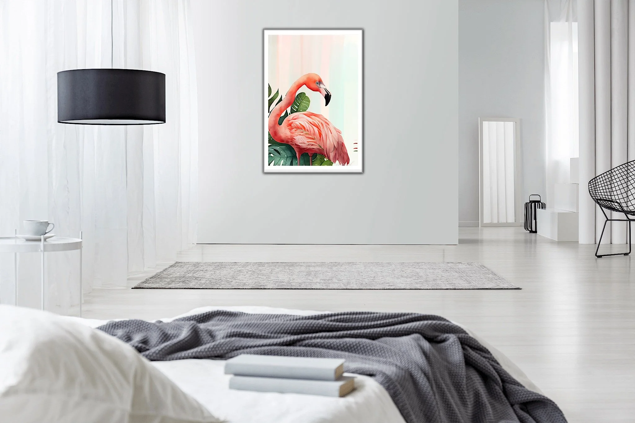 Elegant Flamingo Wall Art Print - Sydney Artist, Eternal Art & Design - Eternal Art & Design
