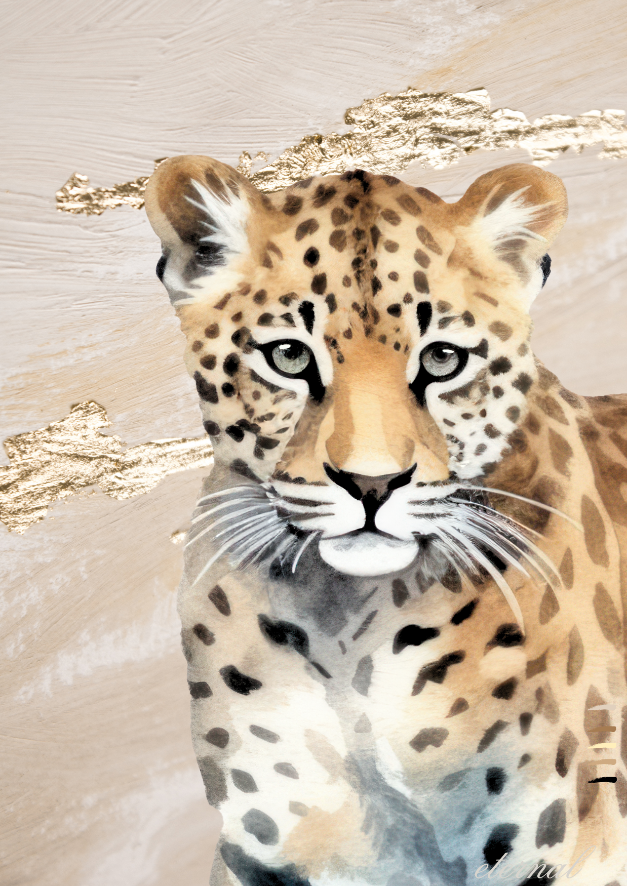 Leopard Cub Wall Art Print - Sydney Artist, Eternal Art Prints