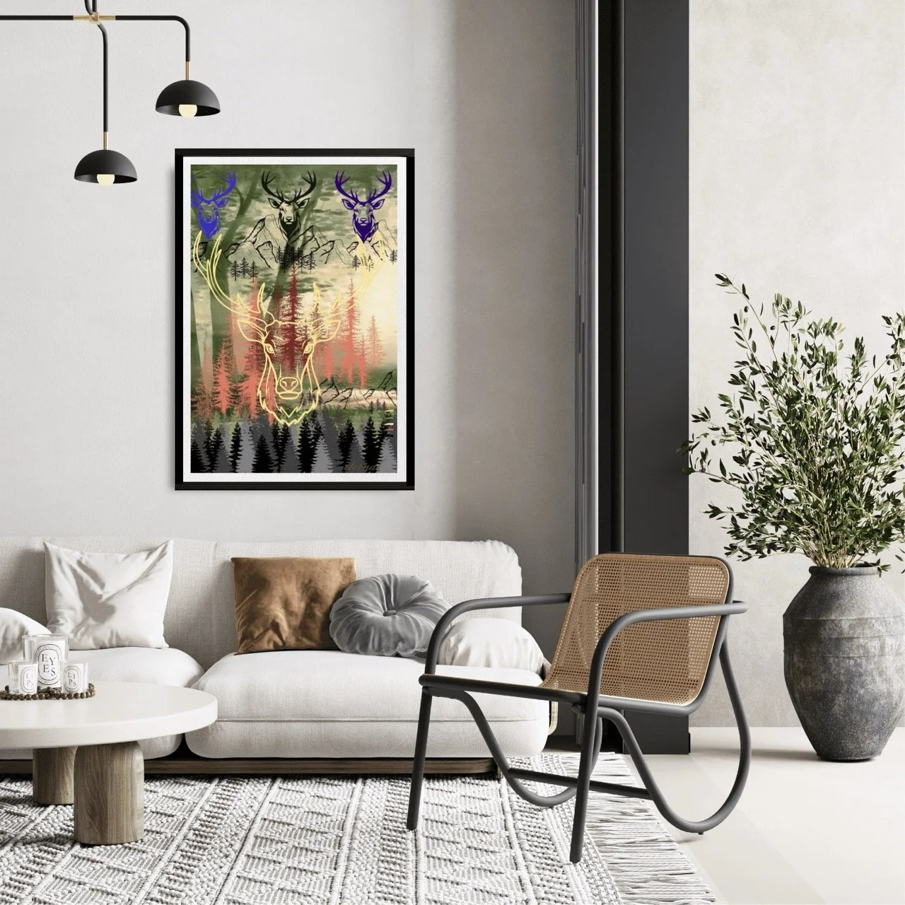 Stag Deer in Woodlands Wall Art, Eternal Art Prints - Eternal Art & Design