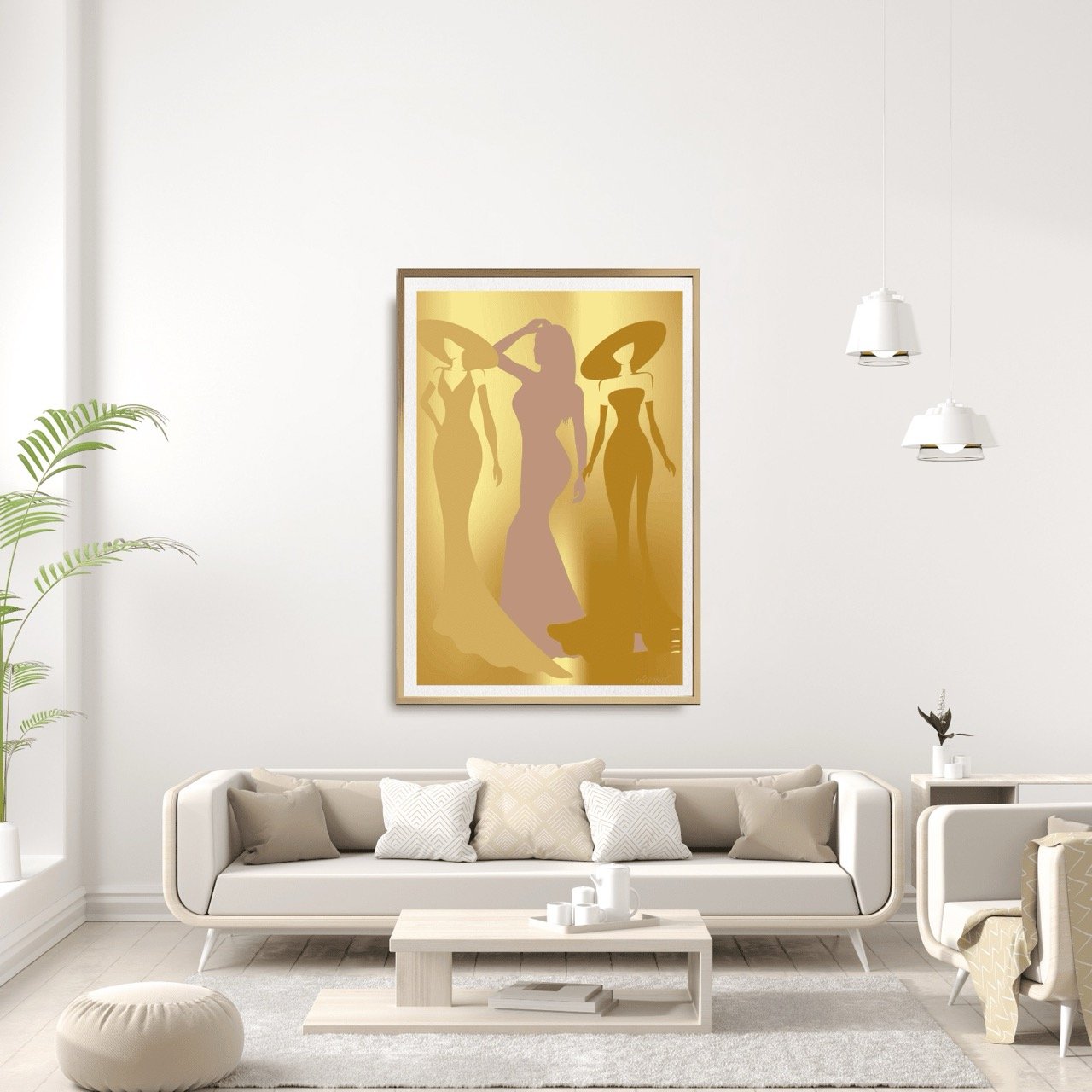 Female Stage Icons in Gold Art Print - Sydney Artist, Eternal Art Prints - Eternal Art & Design