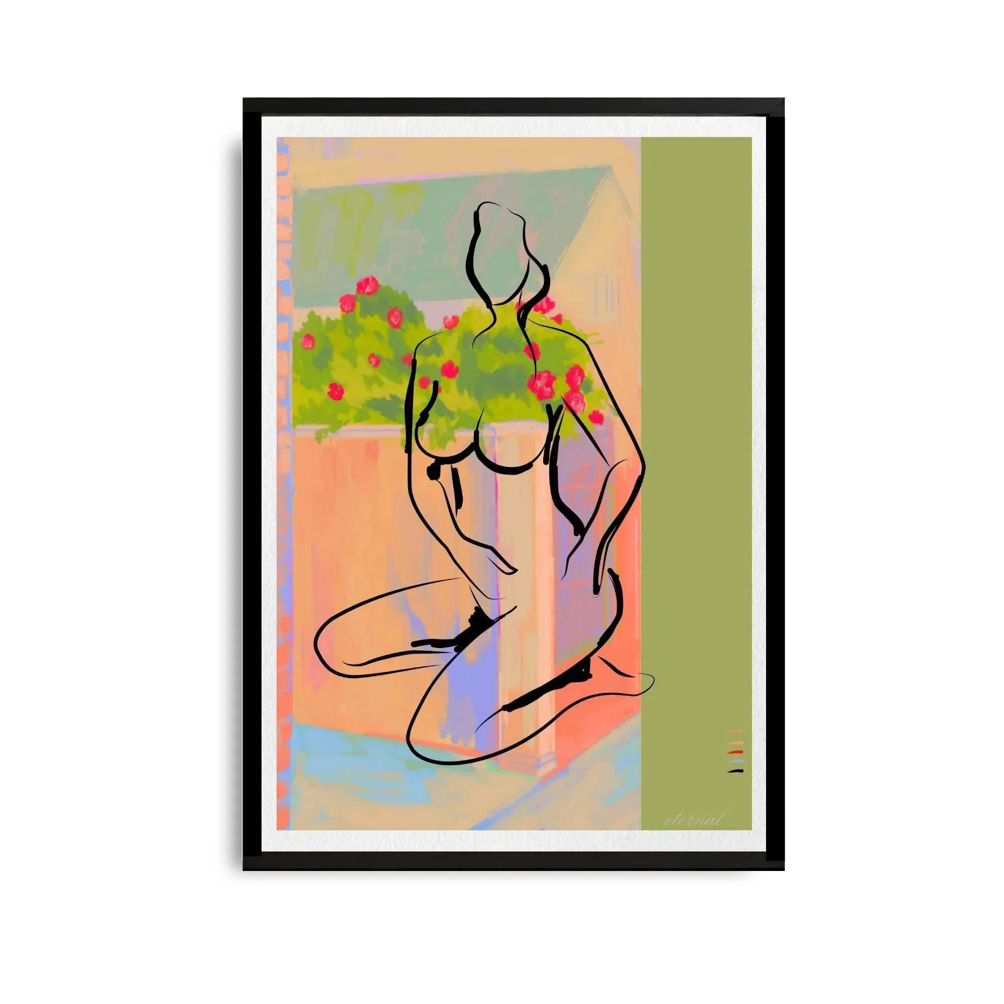 black framed figure print. N10011 wht bg_converted.webp