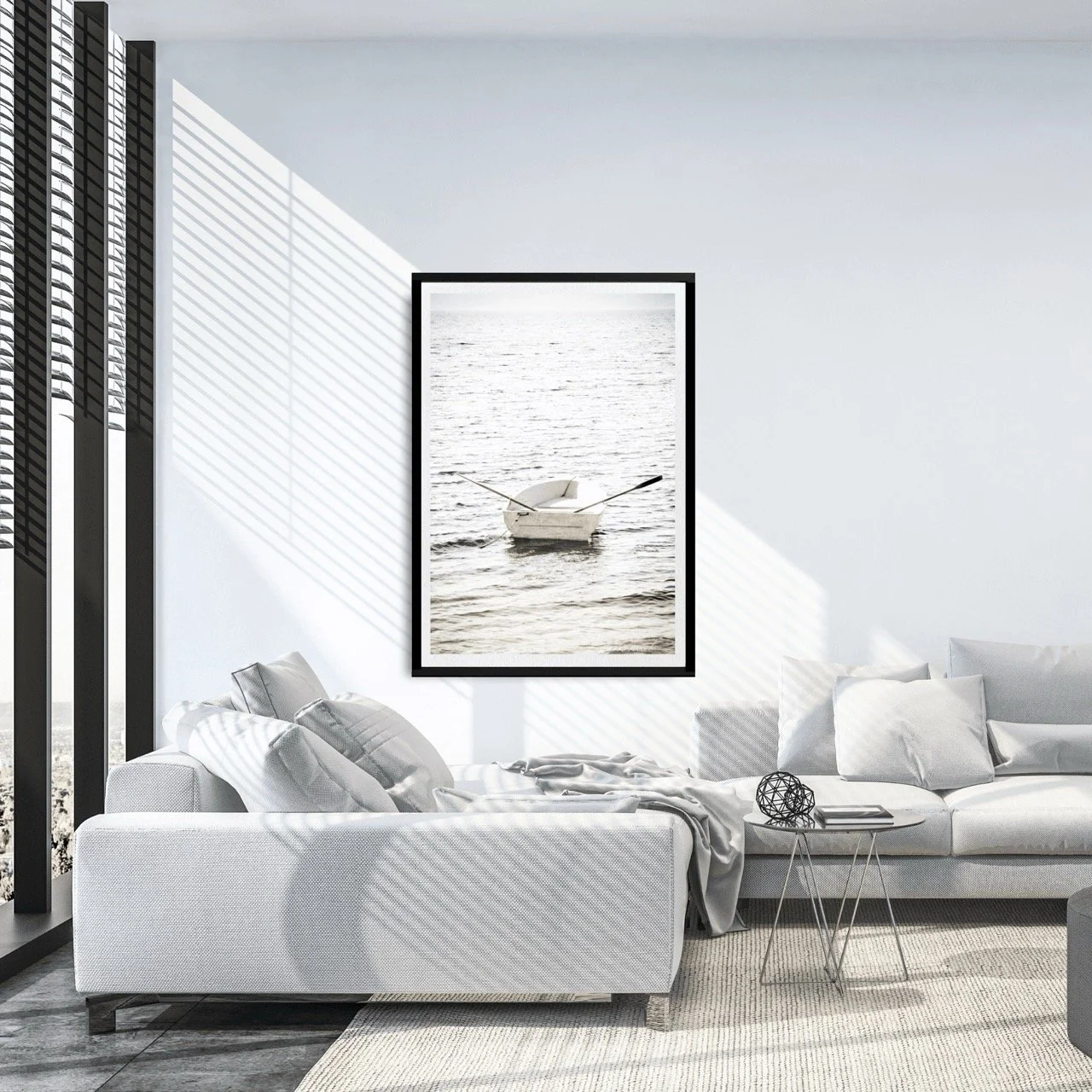 Nautical Rustic Tranquil Rowboat Wall Art Print, Eternal Art Prints - Eternal Art & Design