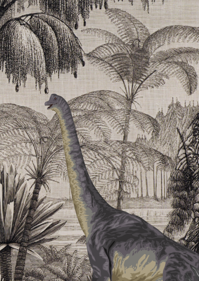 Brontosaurus Dinosaur Prehistoric Wall Art Print, Eternal Art & Design - Eternal Art & Design