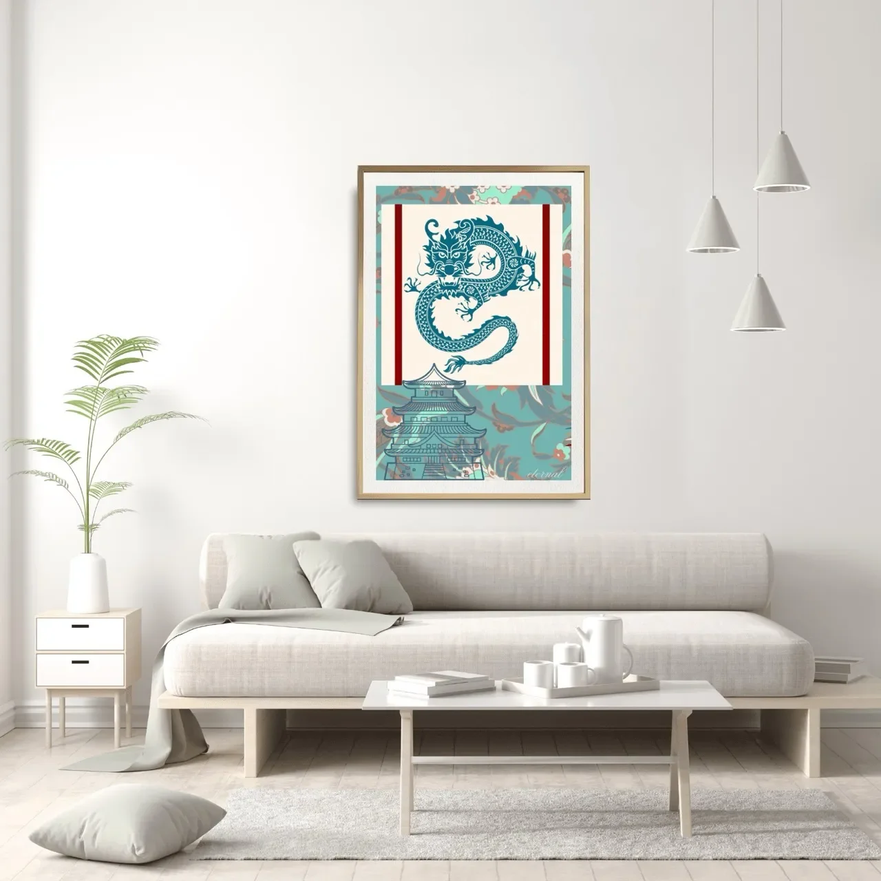 oak framed dragon print. I10009 (3) Large_converted.webp