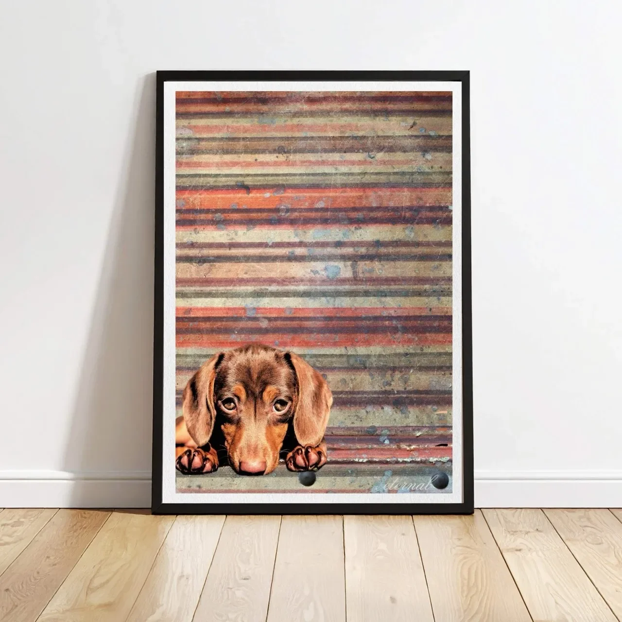 black framed dachshund print A10025 Large cnr_converted.webp