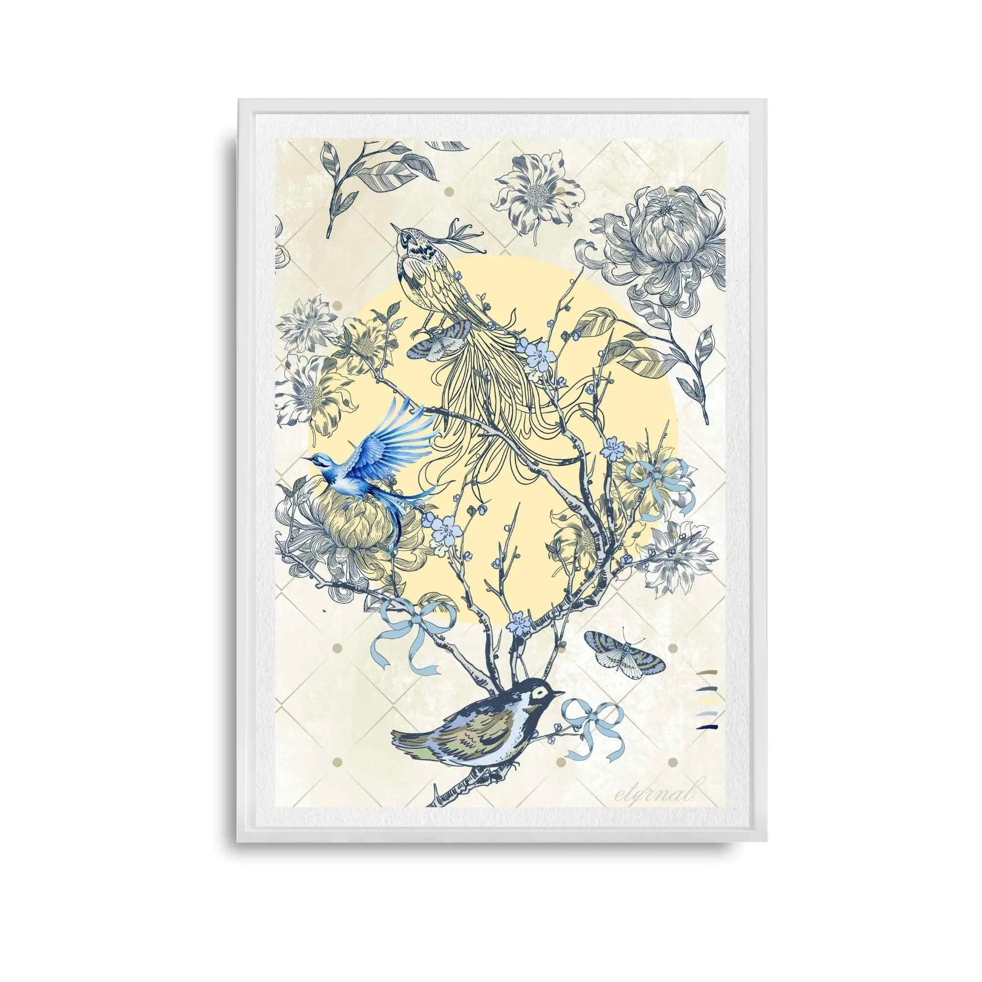 Botanicals & Birds Wall Art Print, Eternal Art Prints - Eternal Art & Design