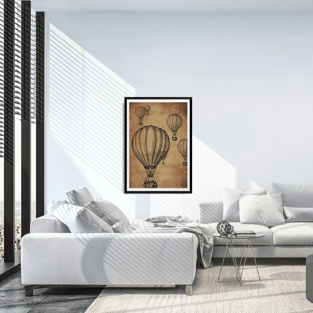 Hot Air Balloons Wall Art Print , Eternal Art Prints - Eternal Art & Design