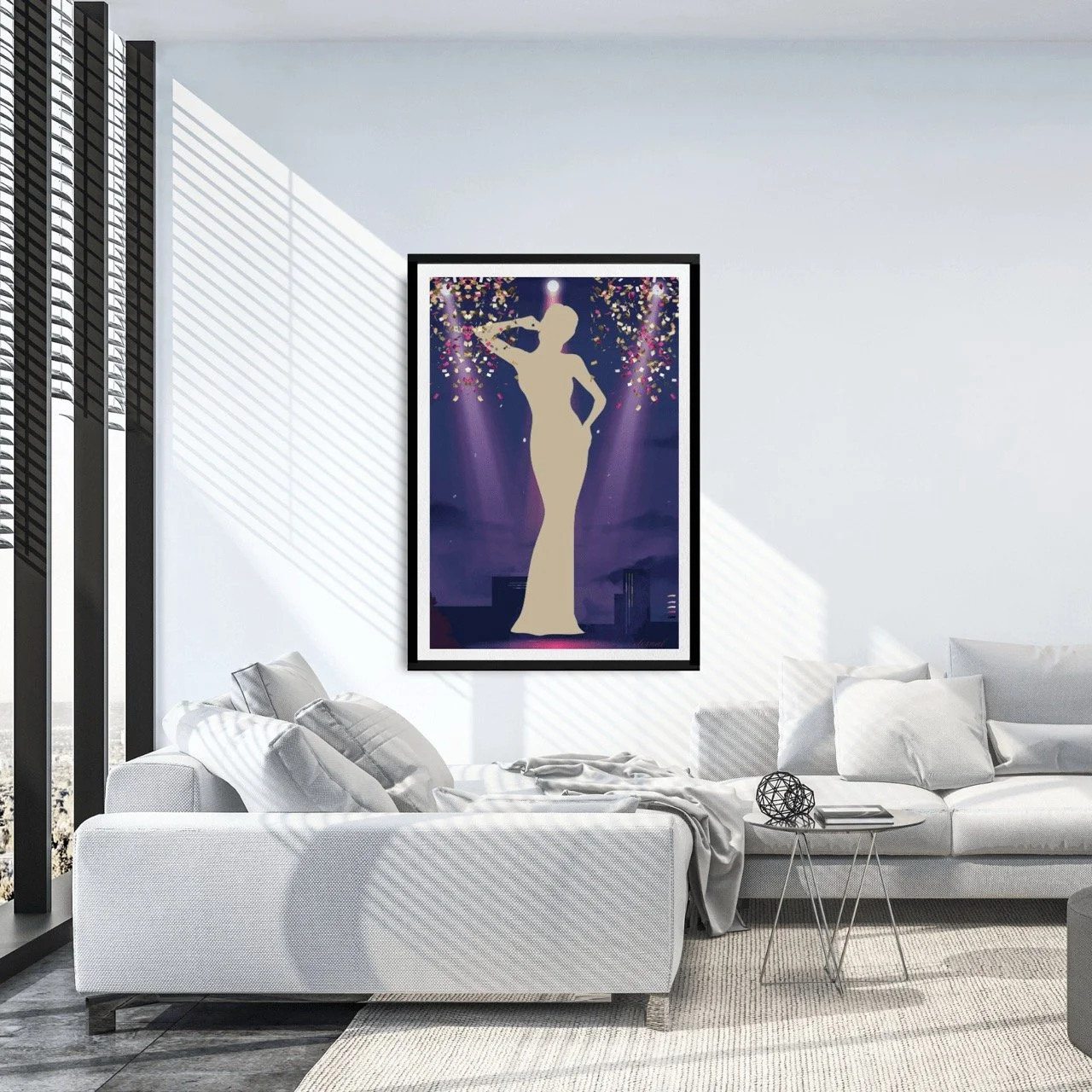 Stage Icon in Purple Art Print - Sydney Artist, Eternal Art Prints - Eternal Art & Design