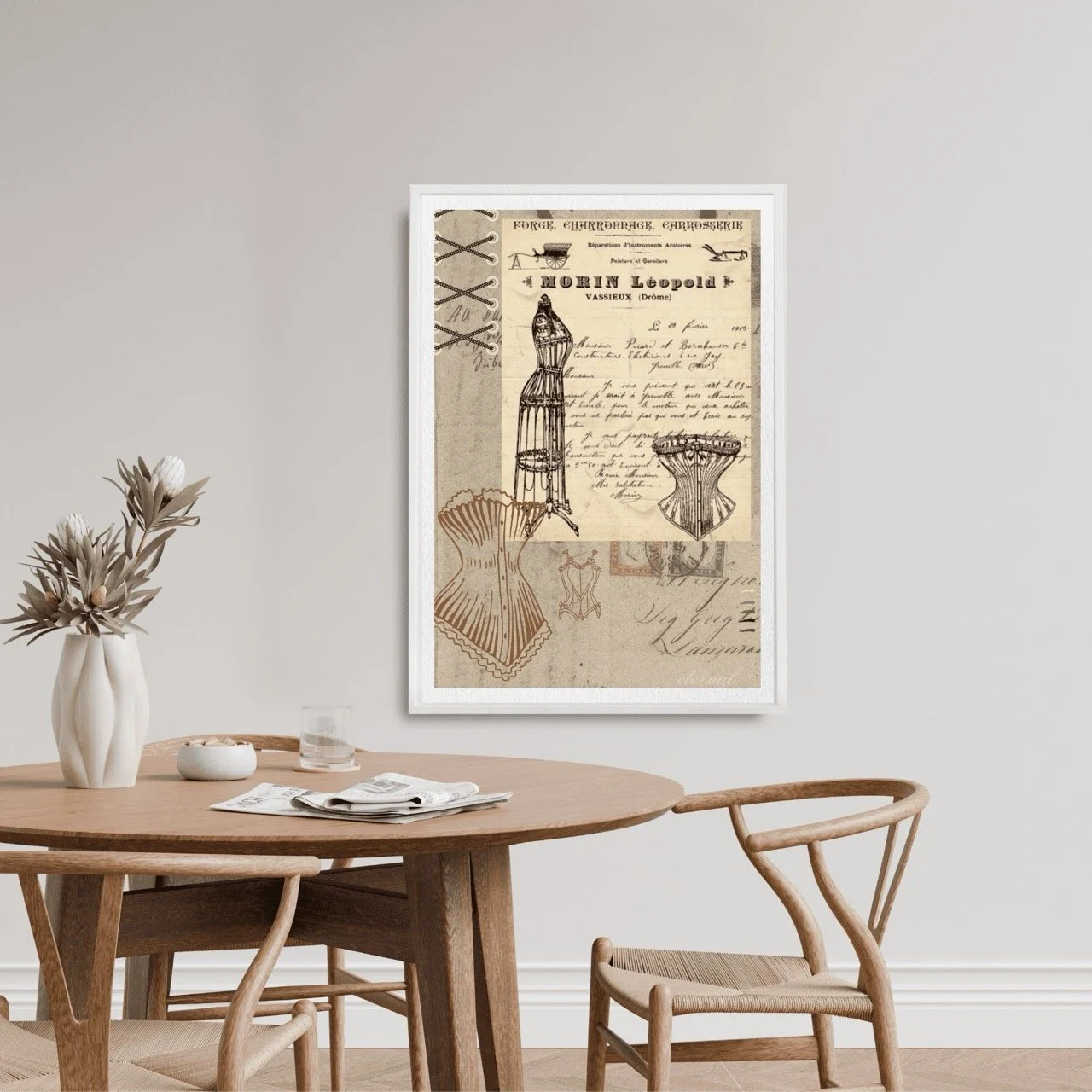 Vintage Corsetry Wall Art Print , Eternal Art Prints - Eternal Art & Design