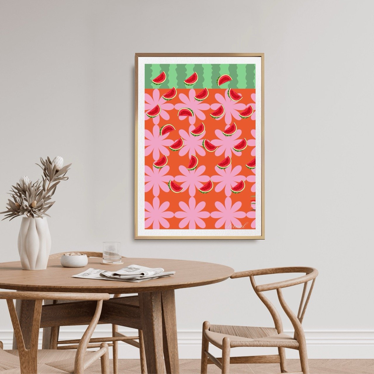 Watermelon Retro Kitchen Wall Art Print, Eternal Art Prints - Eternal Art & Design