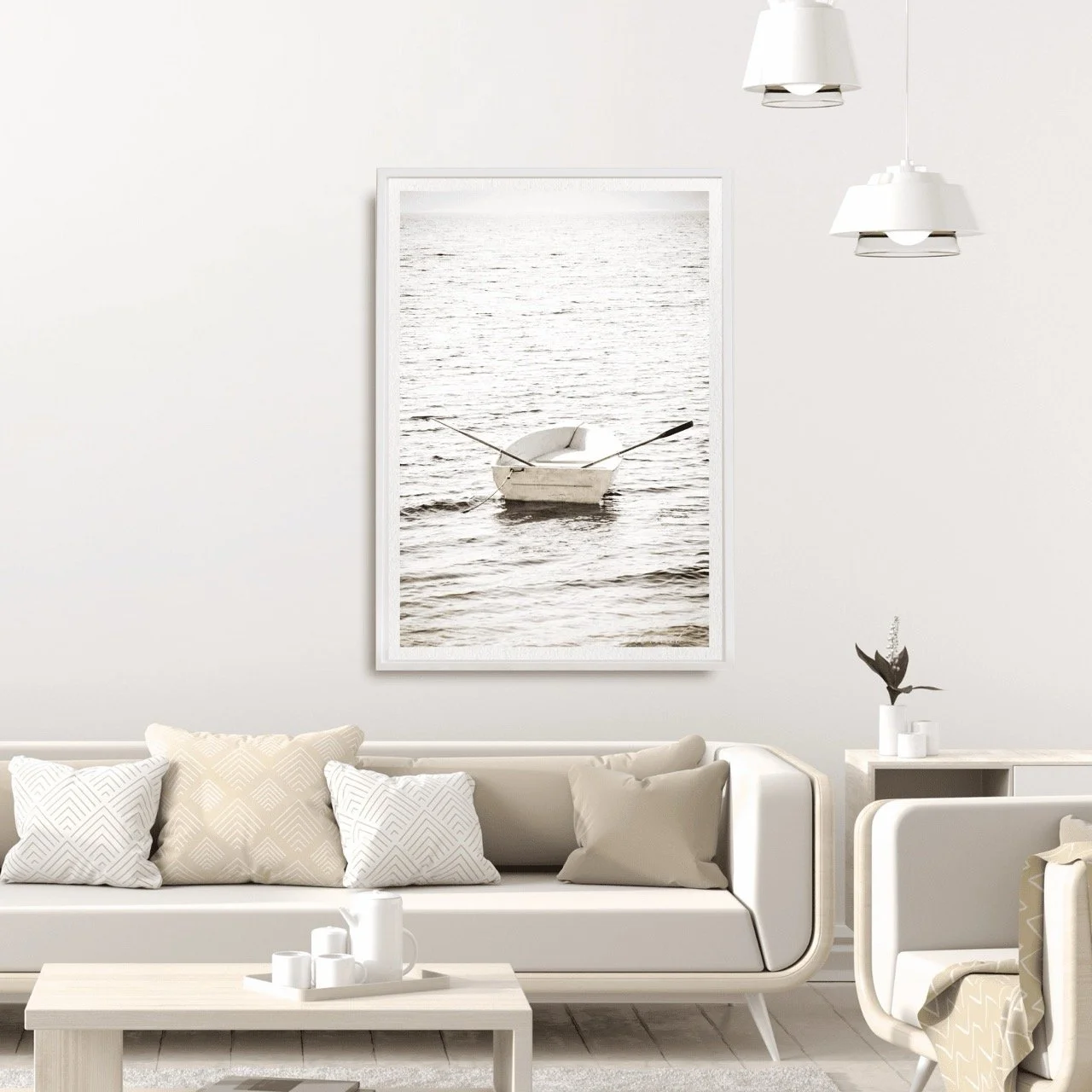 Nautical Rustic Tranquil Rowboat Wall Art Print, Eternal Art Prints - Eternal Art & Design