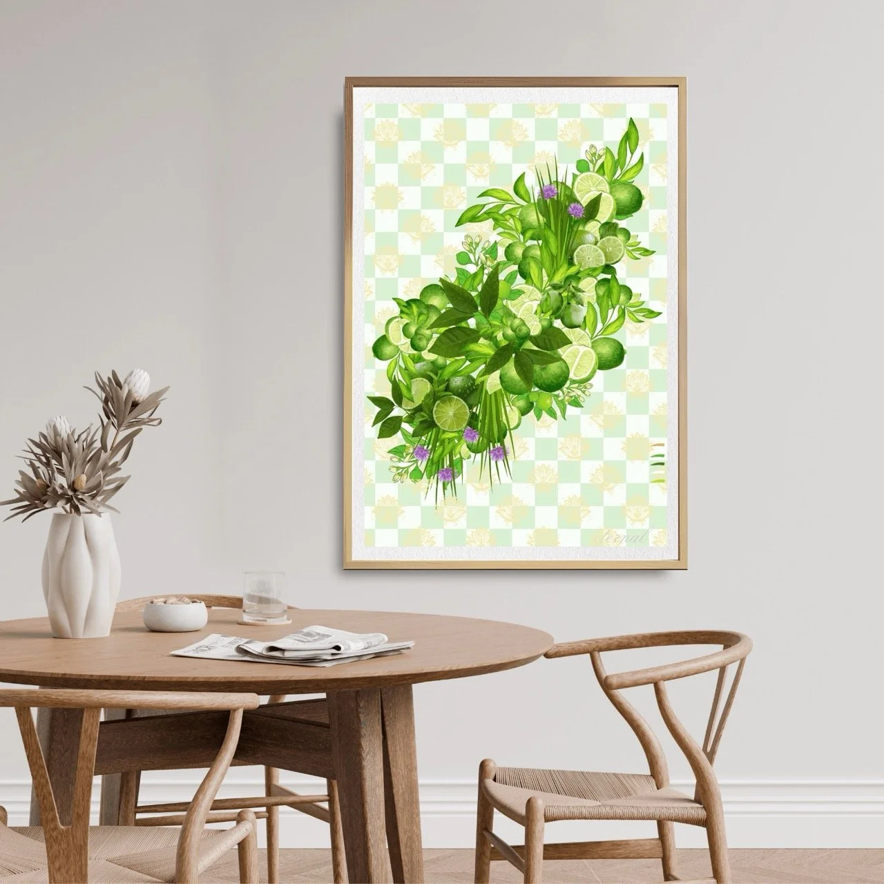 Lime Blossom Wall Art Print, Eternal Art Prints - Eternal Art & Design