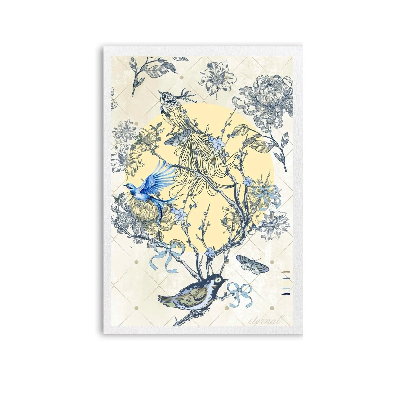 Botanicals & Birds Wall Art Print, Eternal Art Prints - Eternal Art & Design