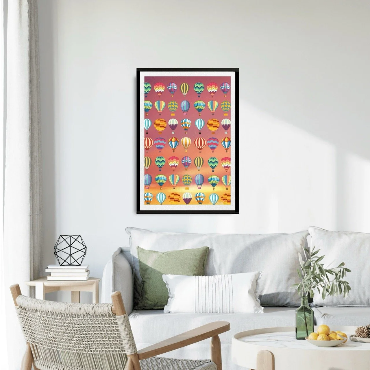 Sunset Balloon Adventure Art Print - Sydney Artist, Eternal Art Prints - Eternal Art & Design