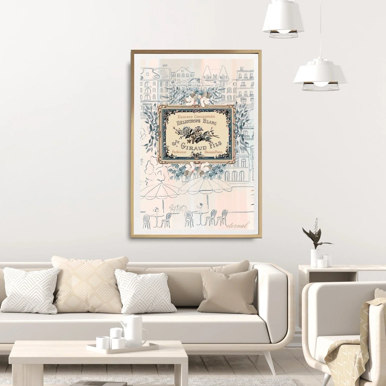 Parisian Cityscape Botanical Print - Special Edition Wall Art Eternal Art Prints - Eternal Art & Design