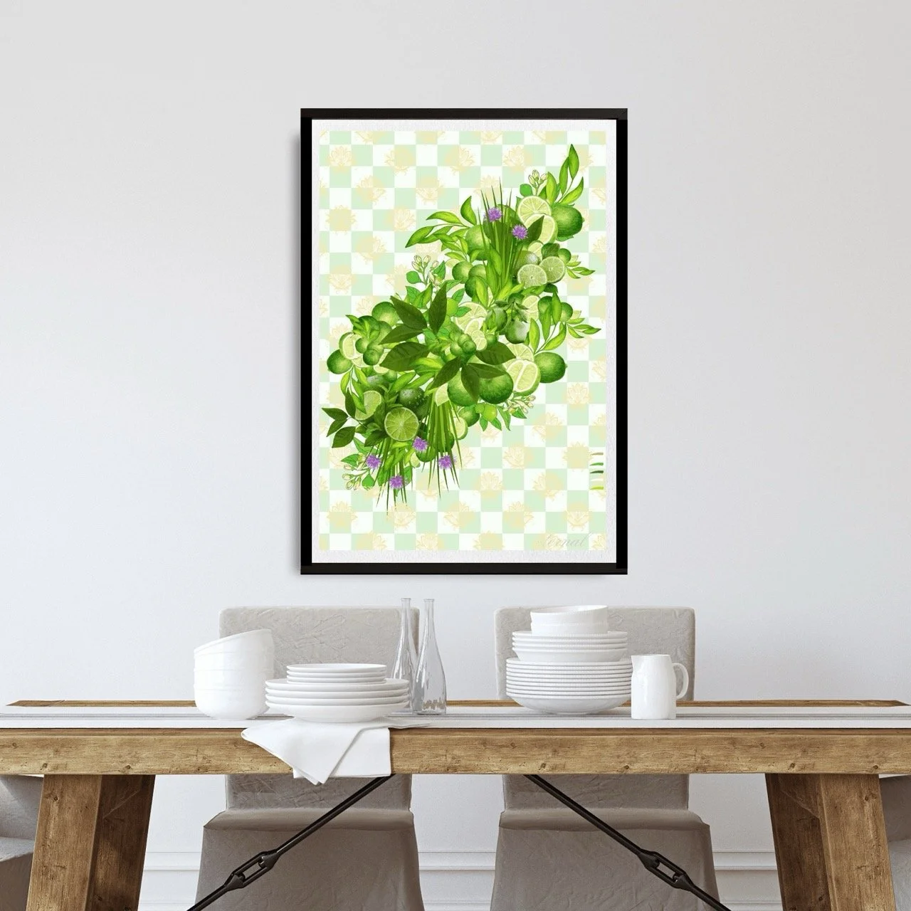 Lime Blossom Wall Art Print, Eternal Art Prints - Eternal Art & Design