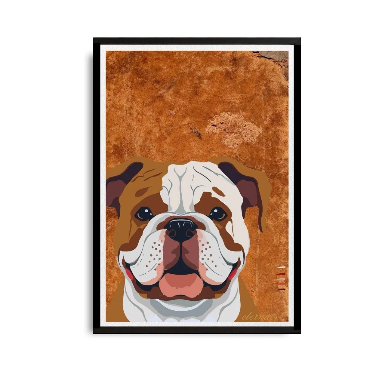 Bulldog Face Wall Art Print - Sydney Artist, Eternal Art Prints - Eternal Art & Design