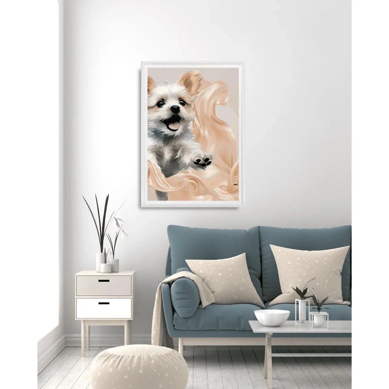 white-framed-cute-dog-print2.-A10024 Large_converted.webp