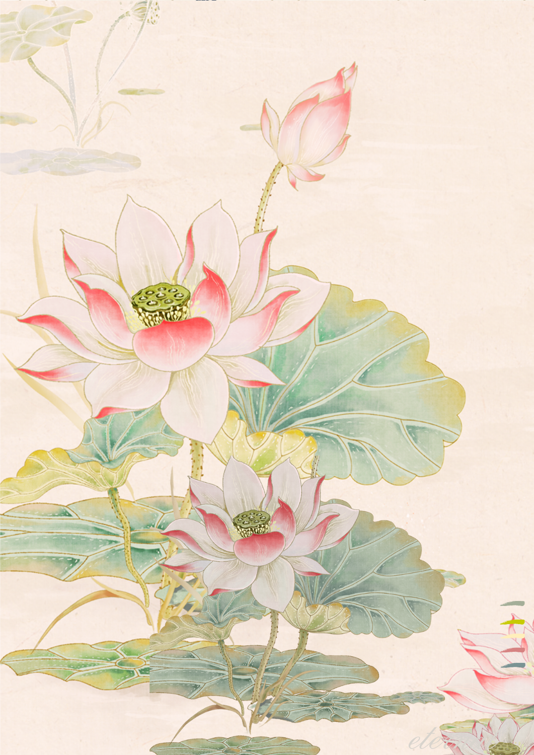 Floral Botanicals in Pink Wall Art Print, Eternal Art Prints