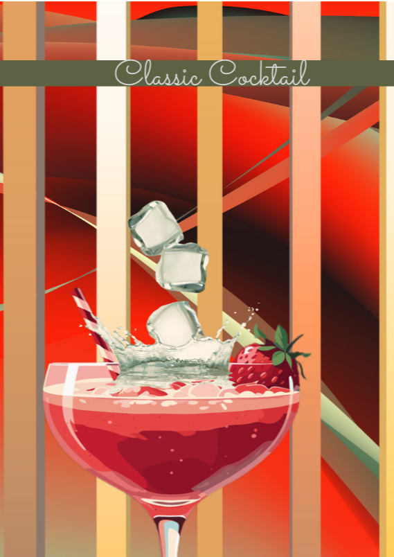 Daiquiri Retro Cocktail Culture Wall Art Print, Eternal Art & Design - Eternal Art & Design