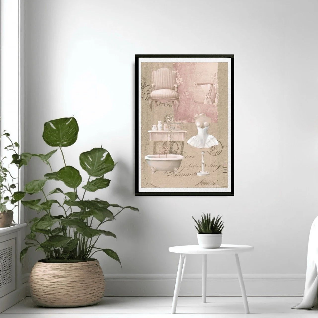 Vintage Pretty Pink Mannequin Wall Art, Eternal Art Prints - Eternal Art & Design