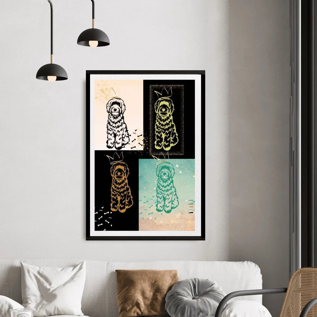 Golden Doodle Dog Wall Art Print - Sydney Artist, Eternal Art Prints - Eternal Art & Design