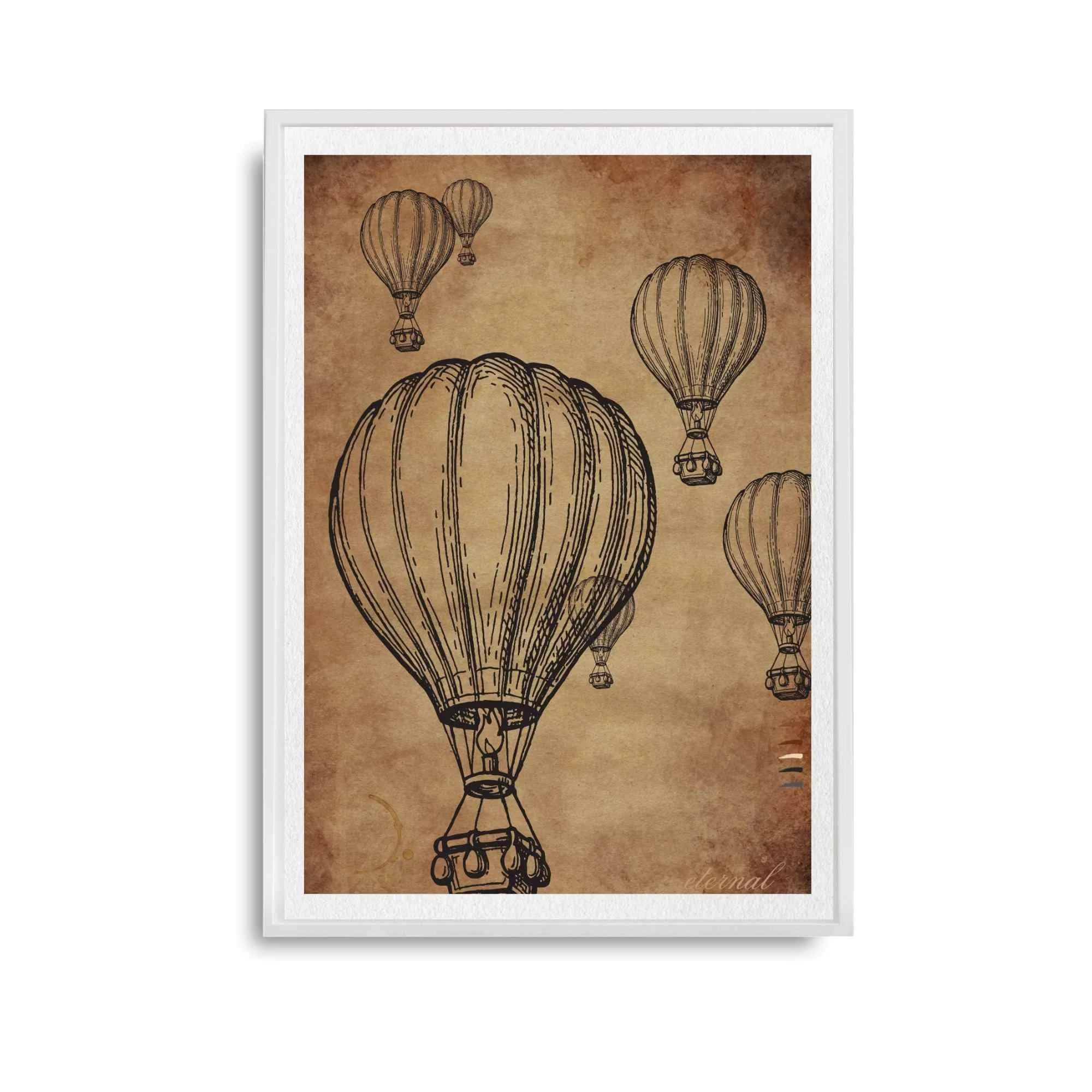 Hot Air Balloons Wall Art Print , Eternal Art Prints - Eternal Art & Design