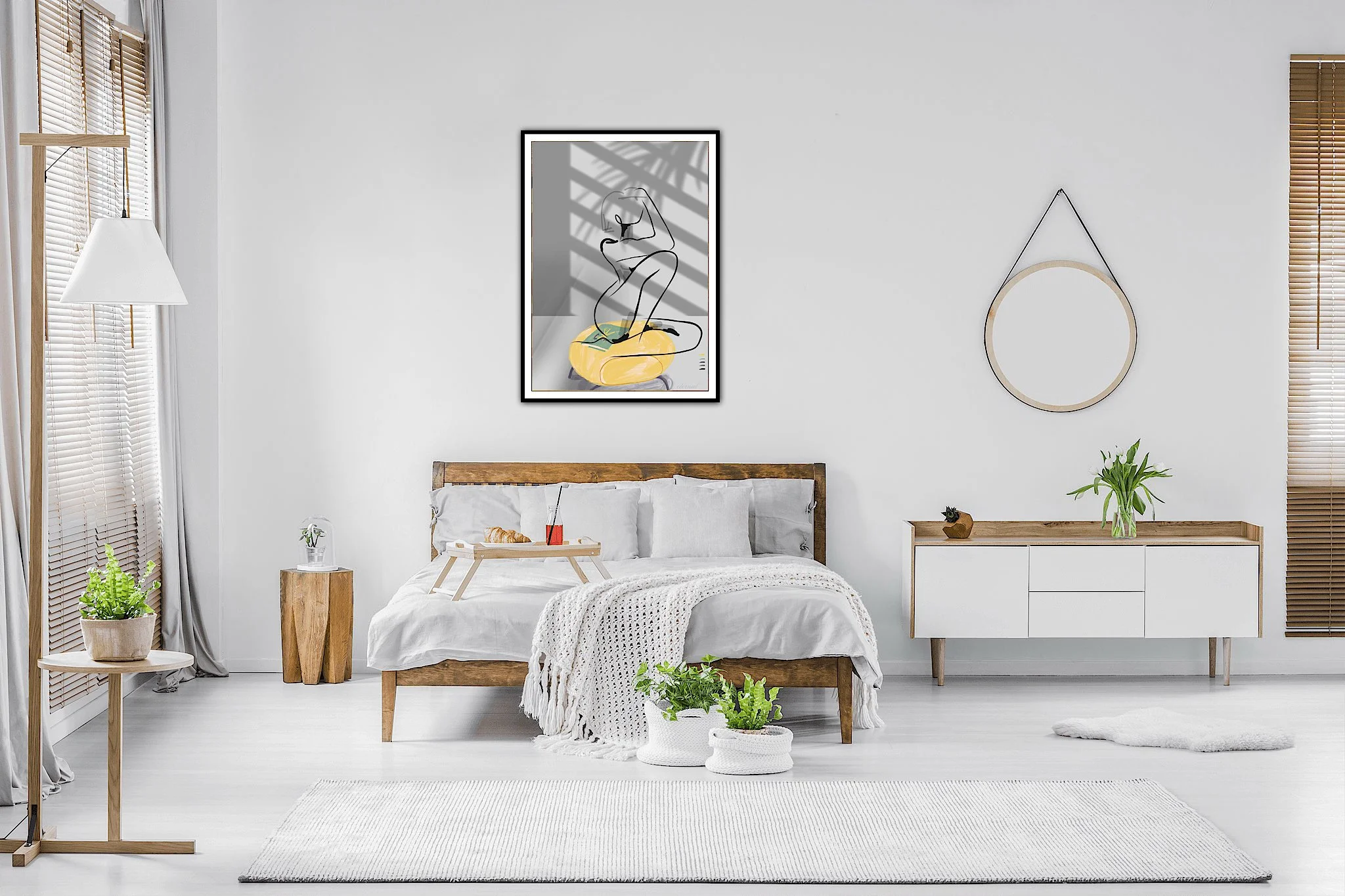 Elegance in Lines: Minimalist Nude Art Print, Sydney Artist - Eternal Art & Design - Eternal Art & Design